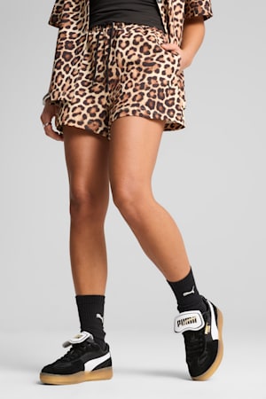 LEO LUXE A-Line All-Over Print 3" Woven Shorts Women, Alpine Snow, extralarge-GBR
